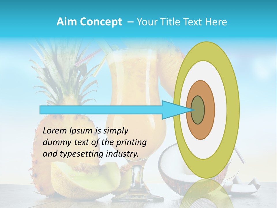 Hurricane Pineapple Beverage PowerPoint Template