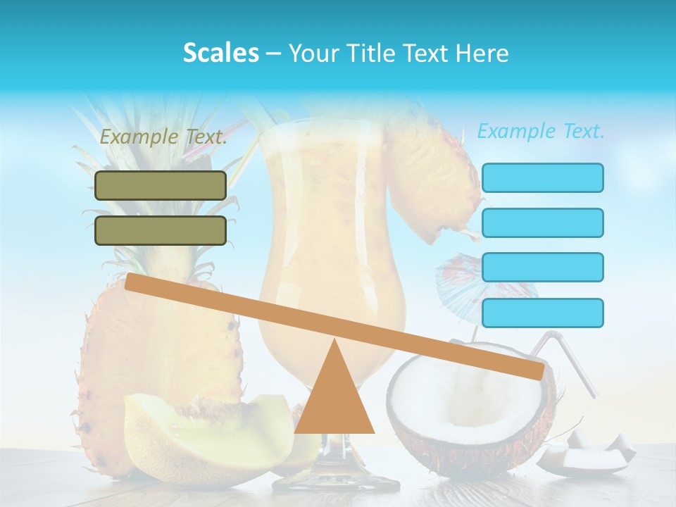 Hurricane Pineapple Beverage PowerPoint Template