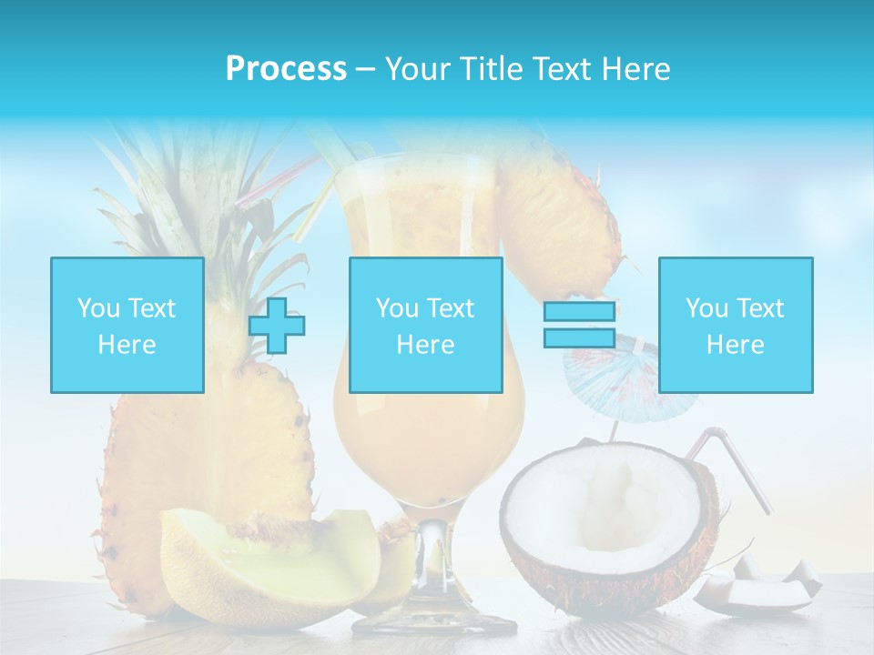 Hurricane Pineapple Beverage PowerPoint Template