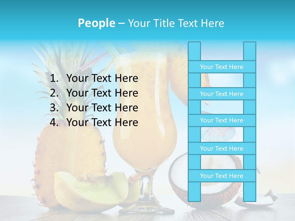 Hurricane Pineapple Beverage PowerPoint Template