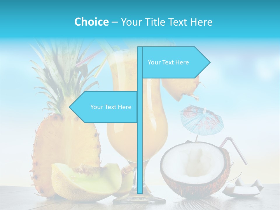 Hurricane Pineapple Beverage PowerPoint Template