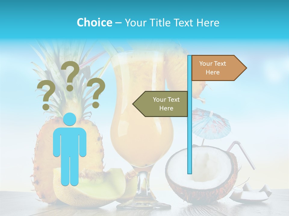 Hurricane Pineapple Beverage PowerPoint Template