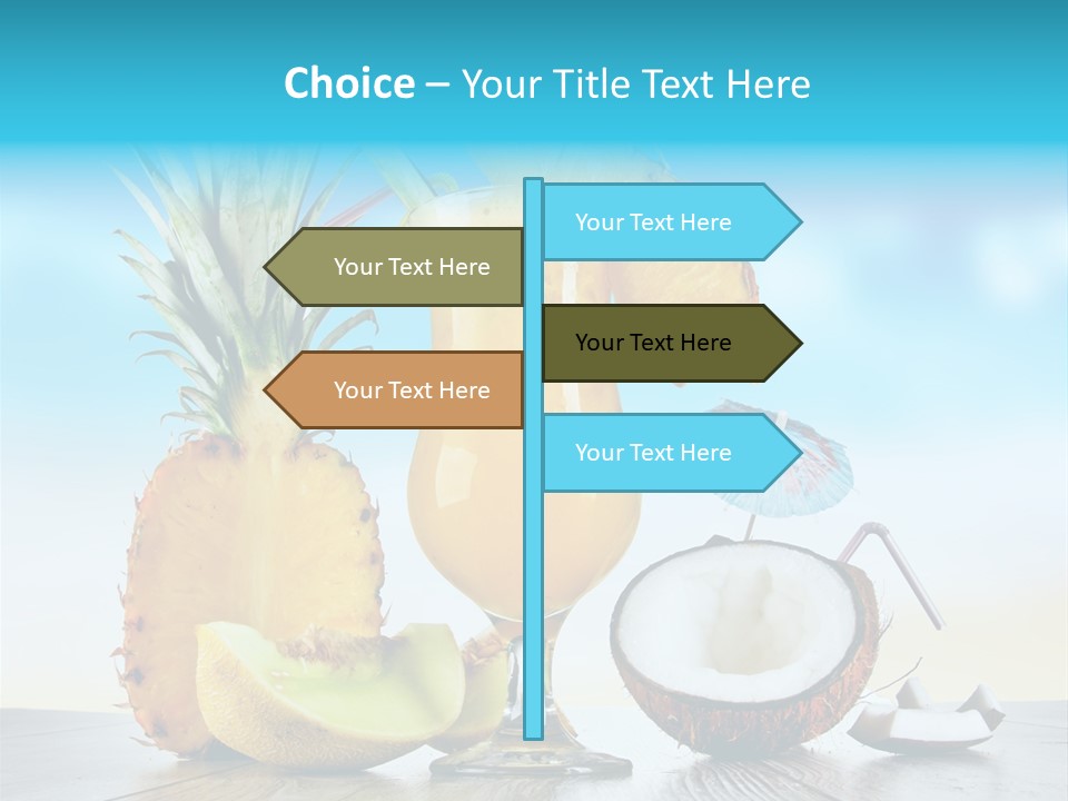 Hurricane Pineapple Beverage PowerPoint Template