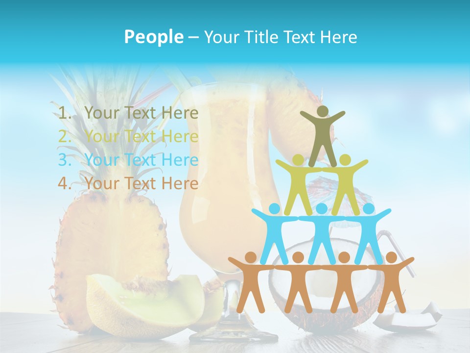 Hurricane Pineapple Beverage PowerPoint Template