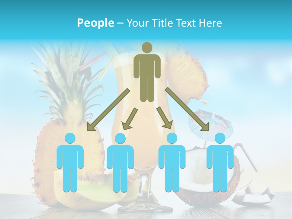 Hurricane Pineapple Beverage PowerPoint Template