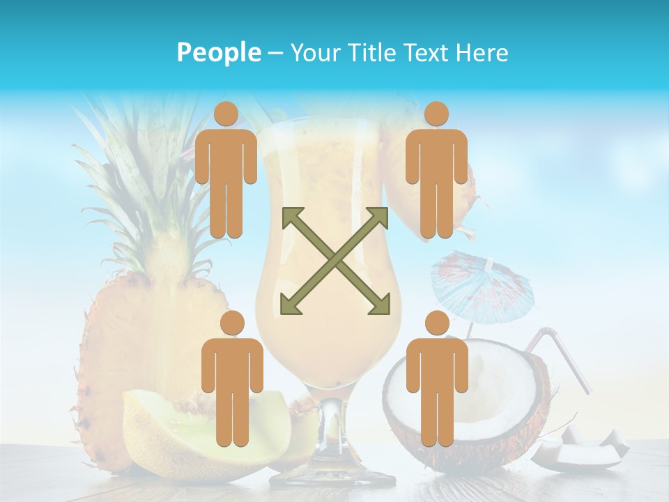 Hurricane Pineapple Beverage PowerPoint Template