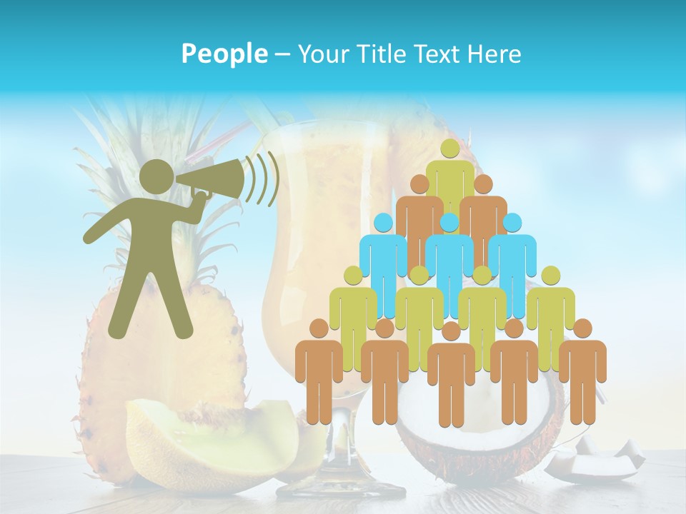 Hurricane Pineapple Beverage PowerPoint Template