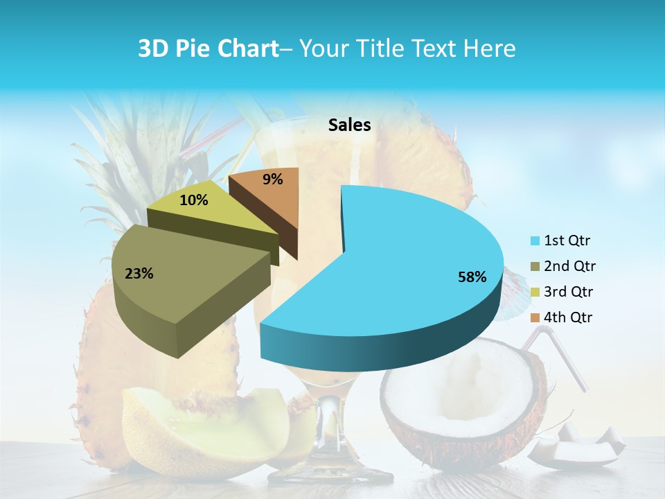 Hurricane Pineapple Beverage PowerPoint Template