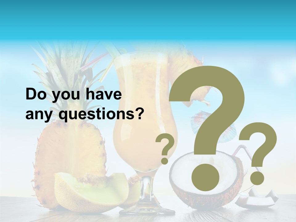 Hurricane Pineapple Beverage PowerPoint Template