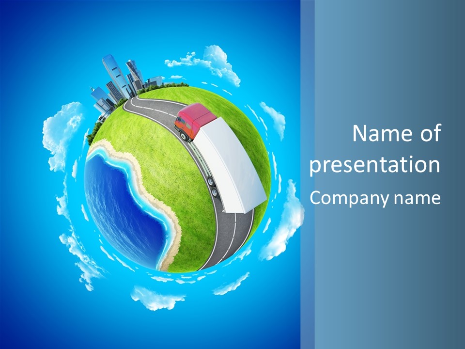 Planet Blue Summer PowerPoint Template