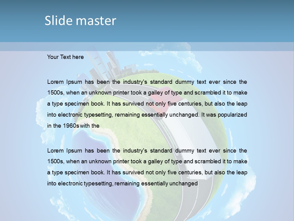 Planet Blue Summer PowerPoint Template