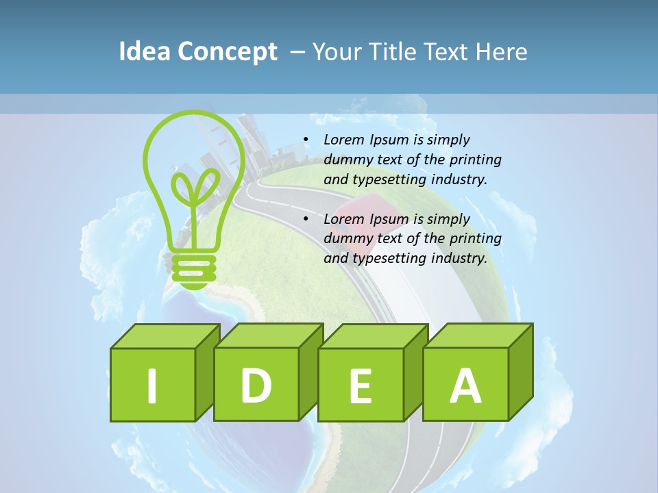 Planet Blue Summer PowerPoint Template