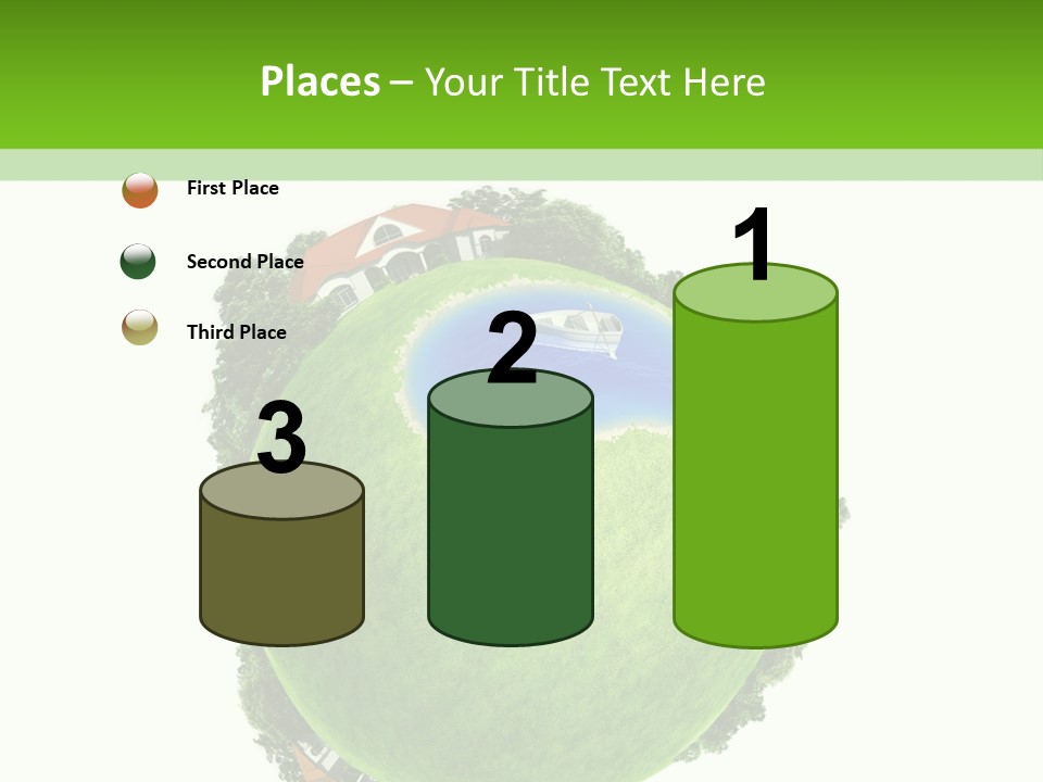 Landscape Wood Cyan PowerPoint Template