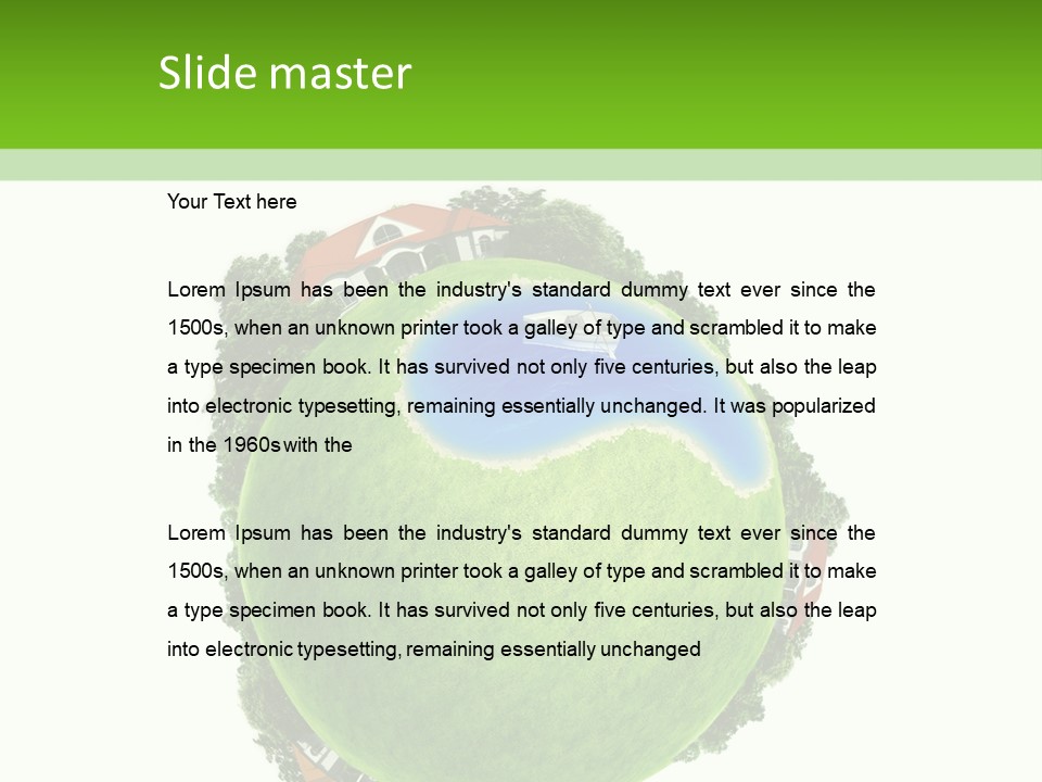 Landscape Wood Cyan PowerPoint Template