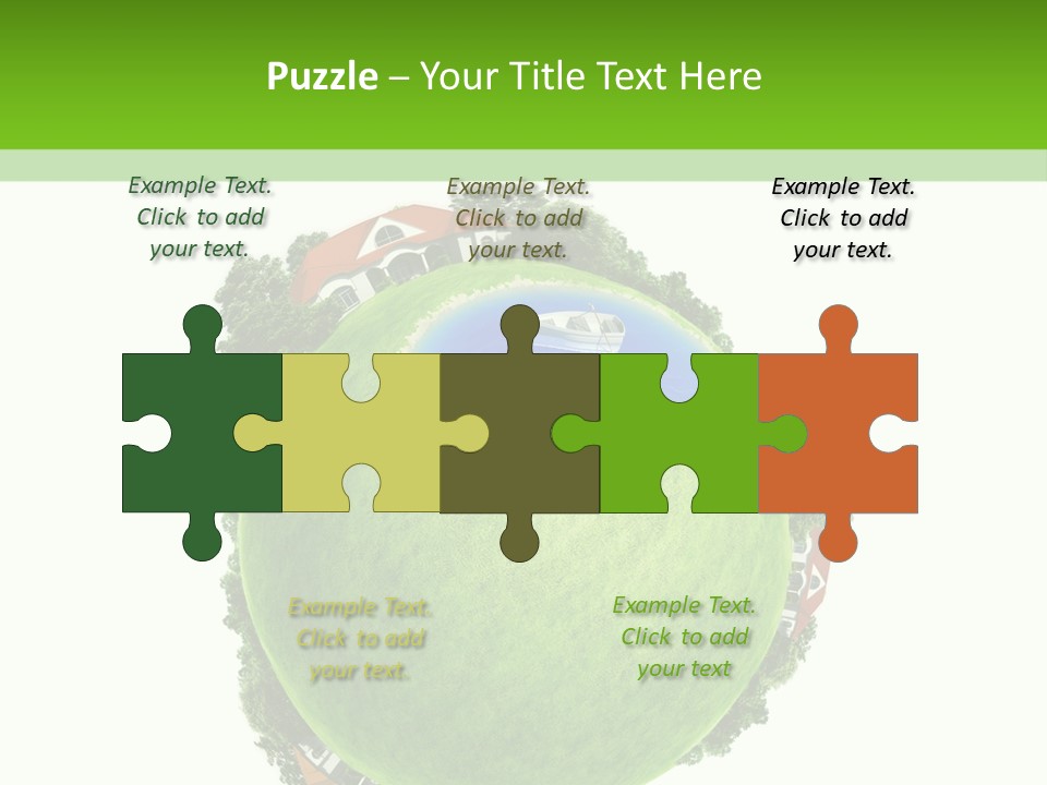 Landscape Wood Cyan PowerPoint Template