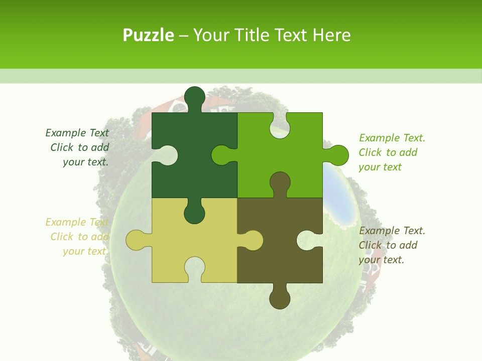 Landscape Wood Cyan PowerPoint Template