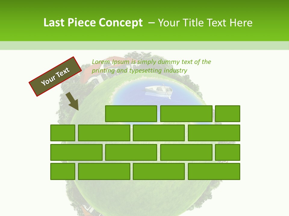 Landscape Wood Cyan PowerPoint Template