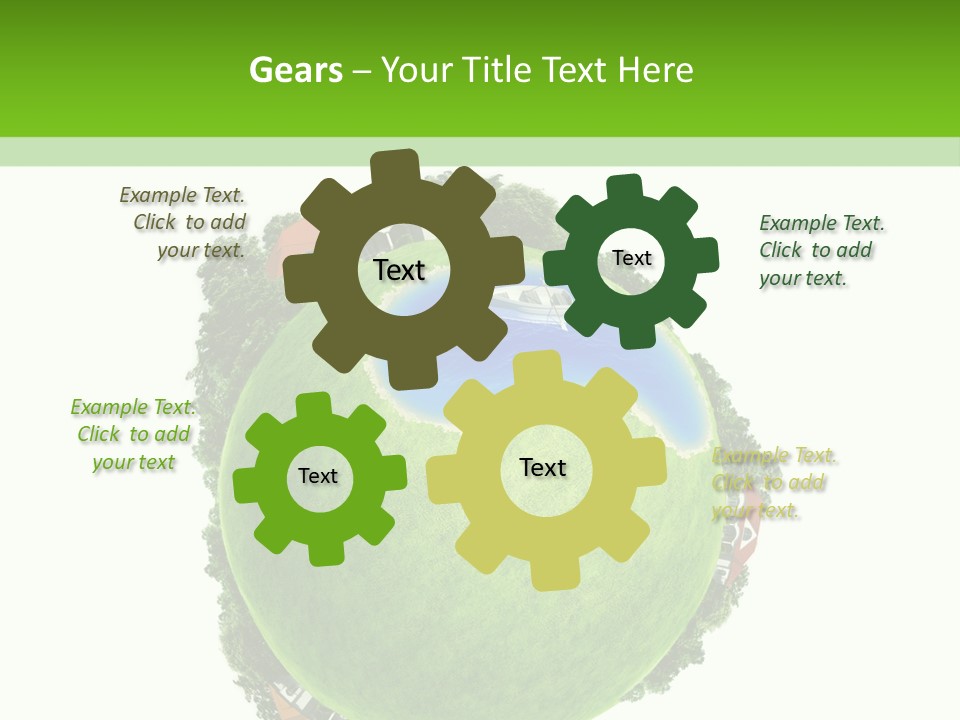 Landscape Wood Cyan PowerPoint Template