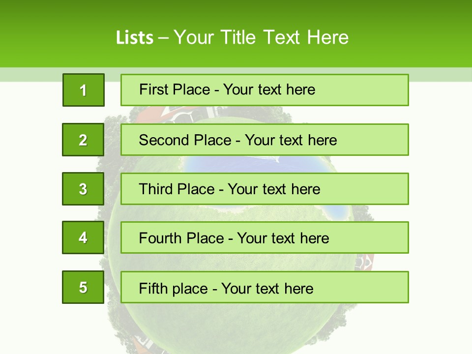Landscape Wood Cyan PowerPoint Template