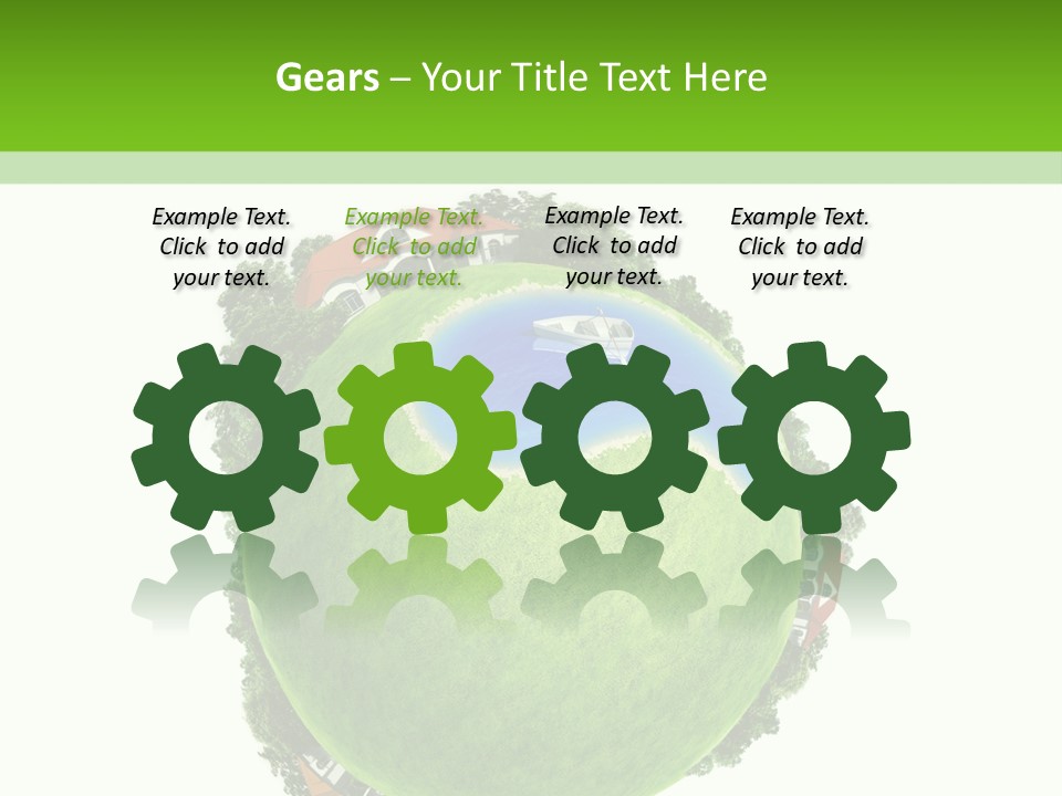 Landscape Wood Cyan PowerPoint Template