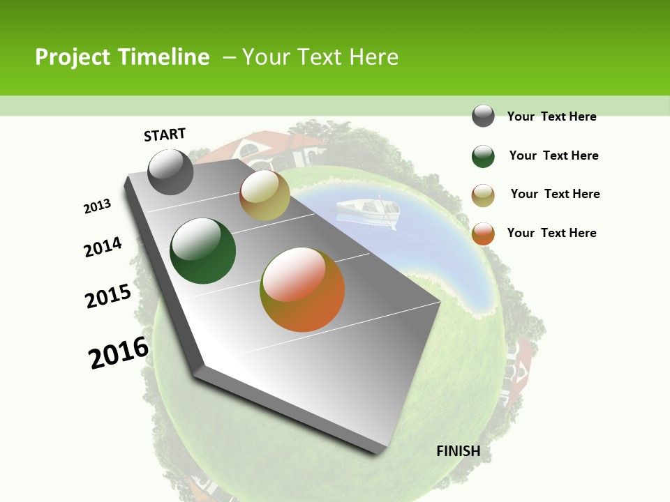 Landscape Wood Cyan PowerPoint Template