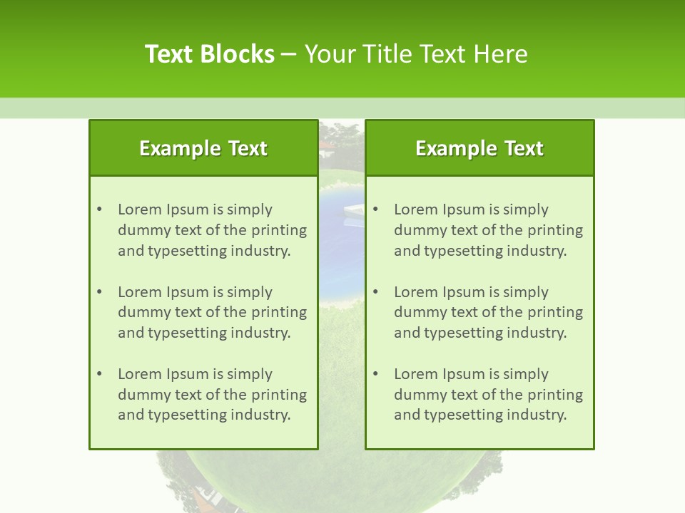 Landscape Wood Cyan PowerPoint Template