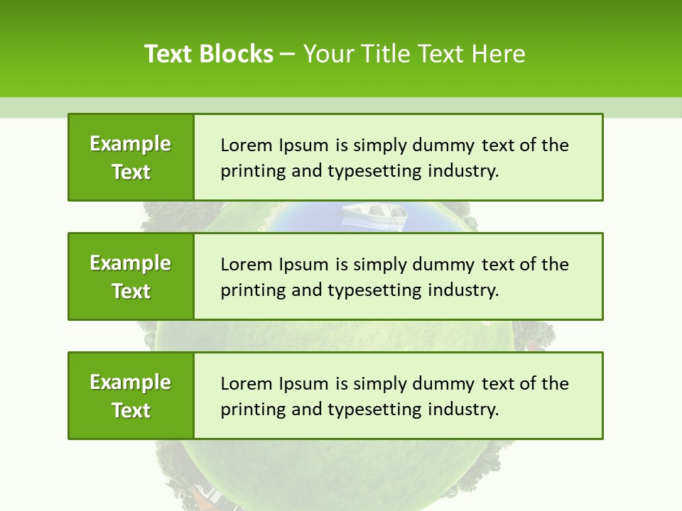 Landscape Wood Cyan PowerPoint Template