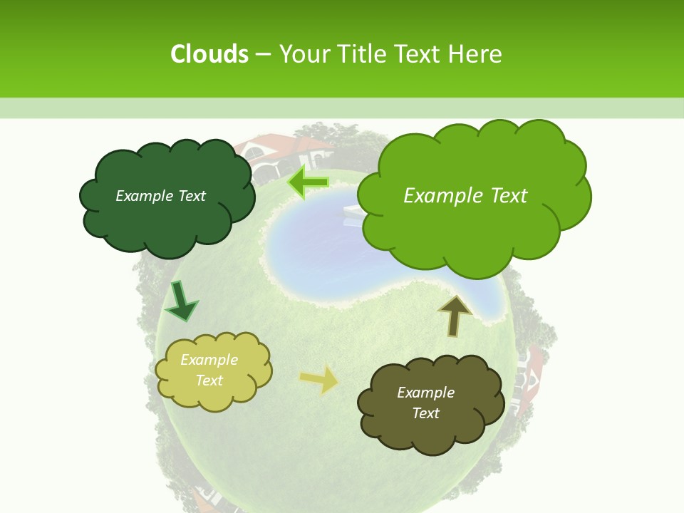 Landscape Wood Cyan PowerPoint Template