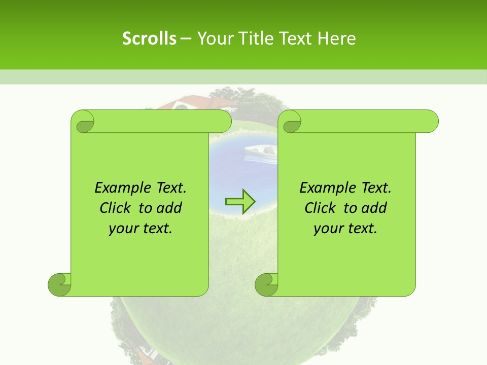 Landscape Wood Cyan PowerPoint Template