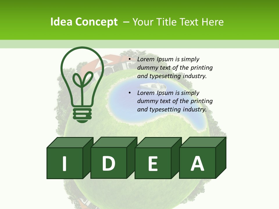 Landscape Wood Cyan PowerPoint Template