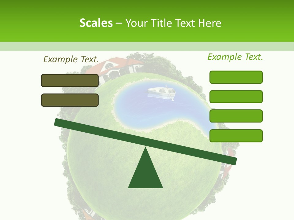 Landscape Wood Cyan PowerPoint Template
