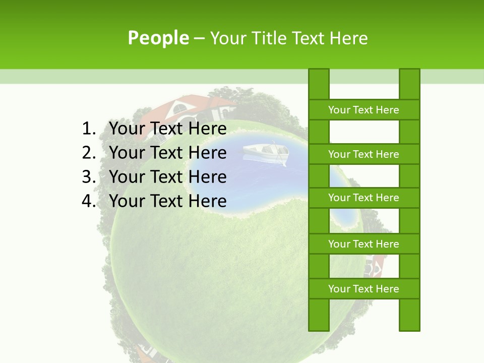 Landscape Wood Cyan PowerPoint Template
