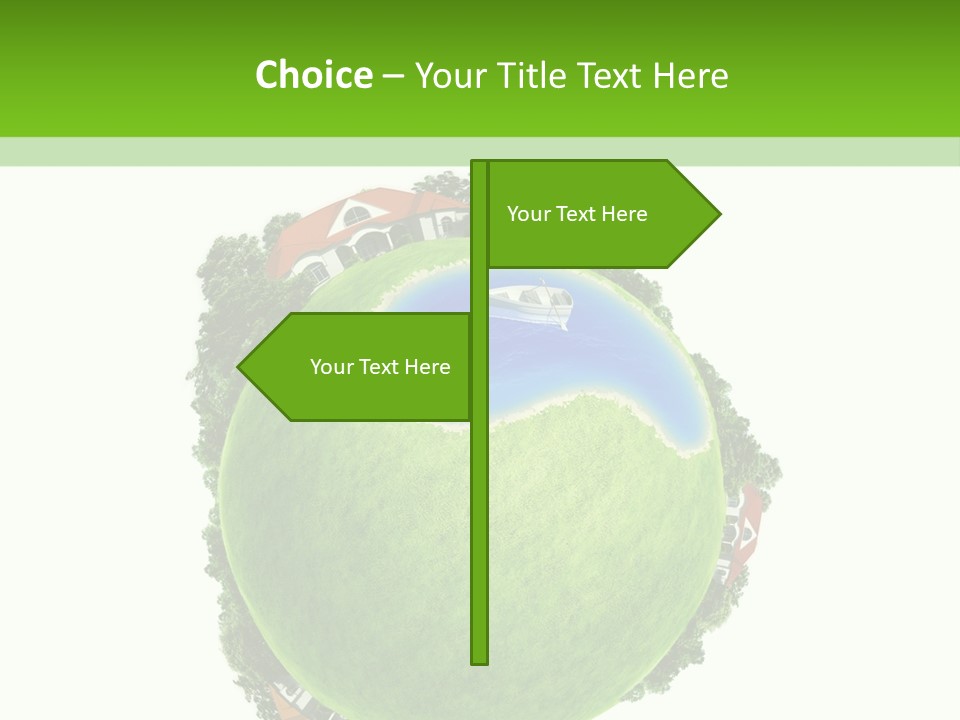 Landscape Wood Cyan PowerPoint Template