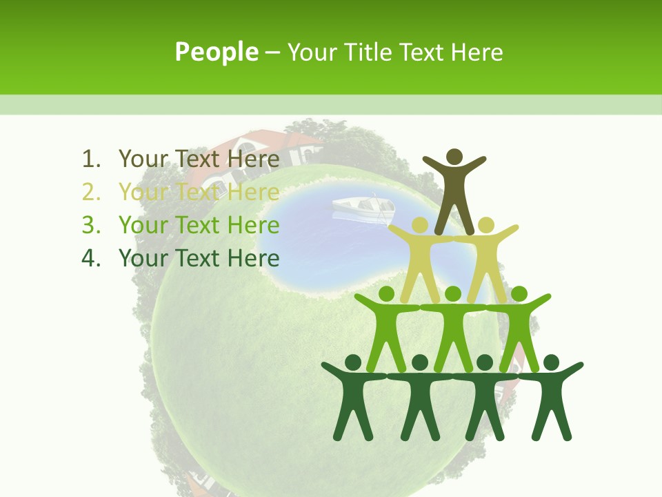 Landscape Wood Cyan PowerPoint Template