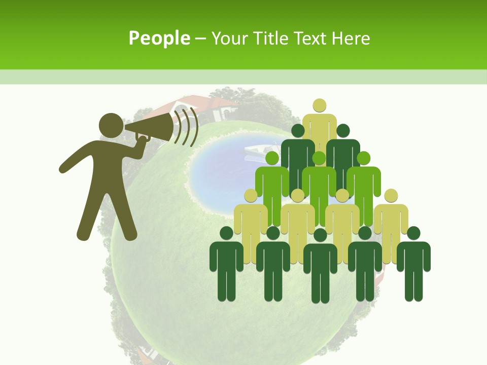 Landscape Wood Cyan PowerPoint Template