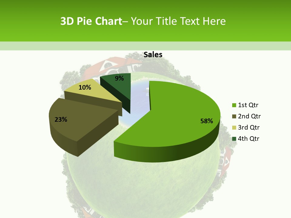 Landscape Wood Cyan PowerPoint Template
