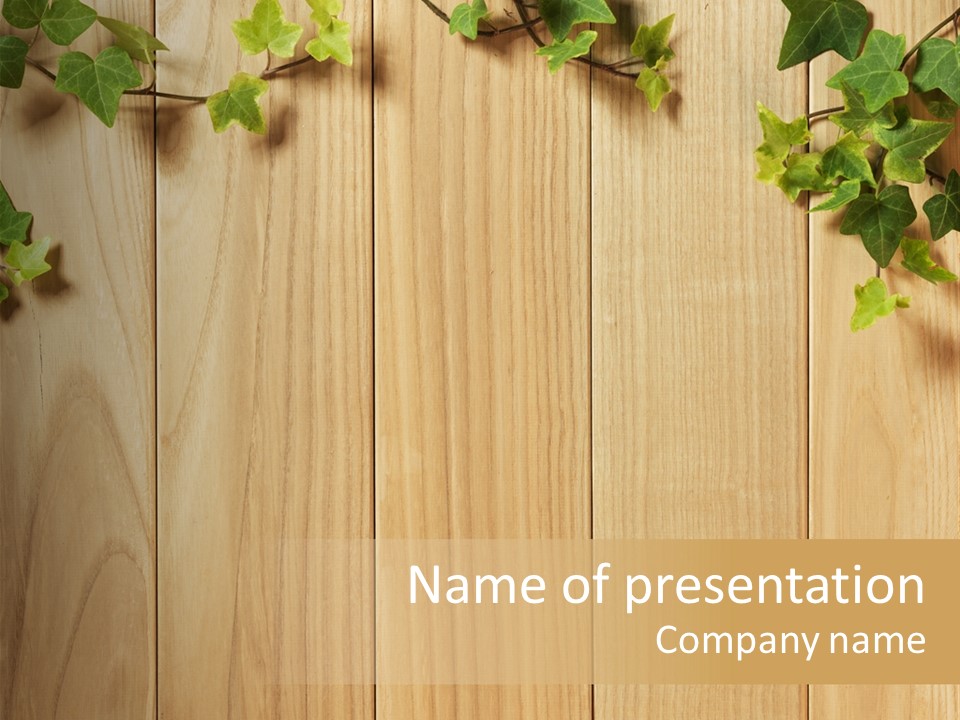 White Plant Decorative PowerPoint Template