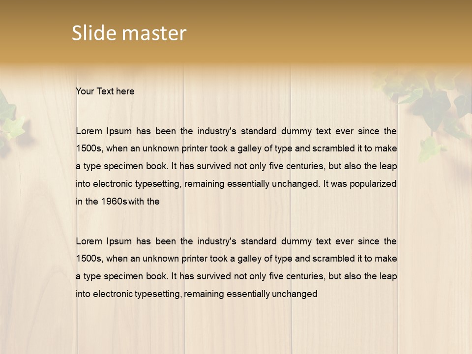 White Plant Decorative PowerPoint Template