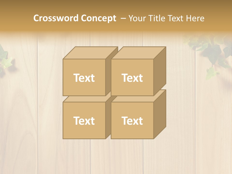 White Plant Decorative PowerPoint Template