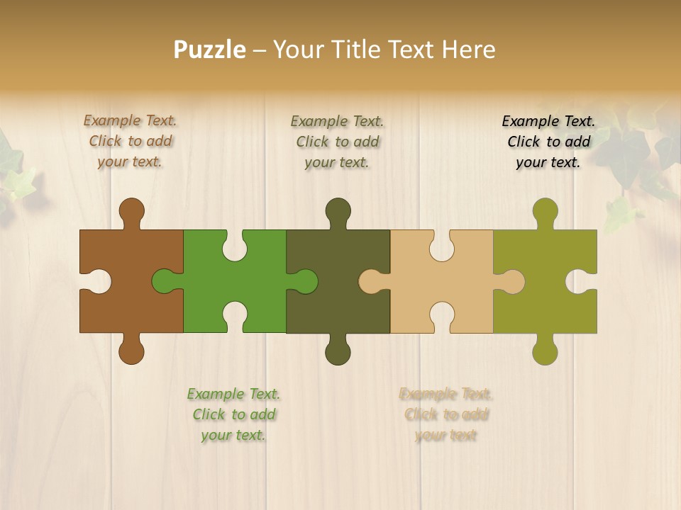 White Plant Decorative PowerPoint Template