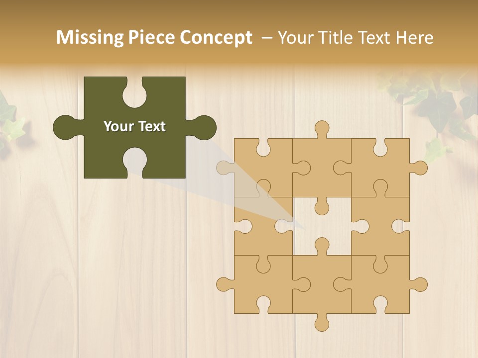 White Plant Decorative PowerPoint Template