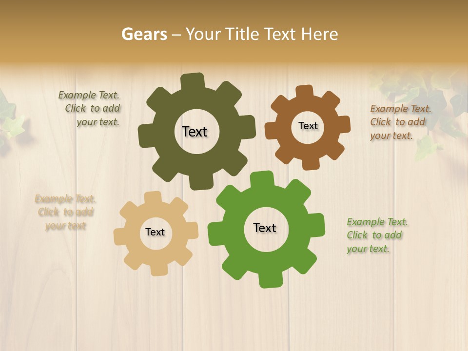 White Plant Decorative PowerPoint Template