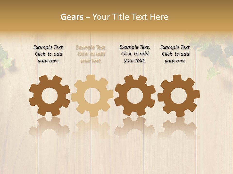 White Plant Decorative PowerPoint Template