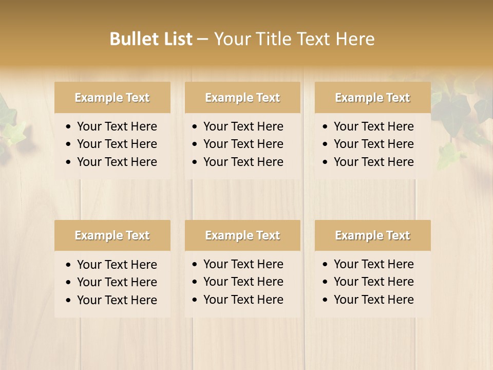 White Plant Decorative PowerPoint Template