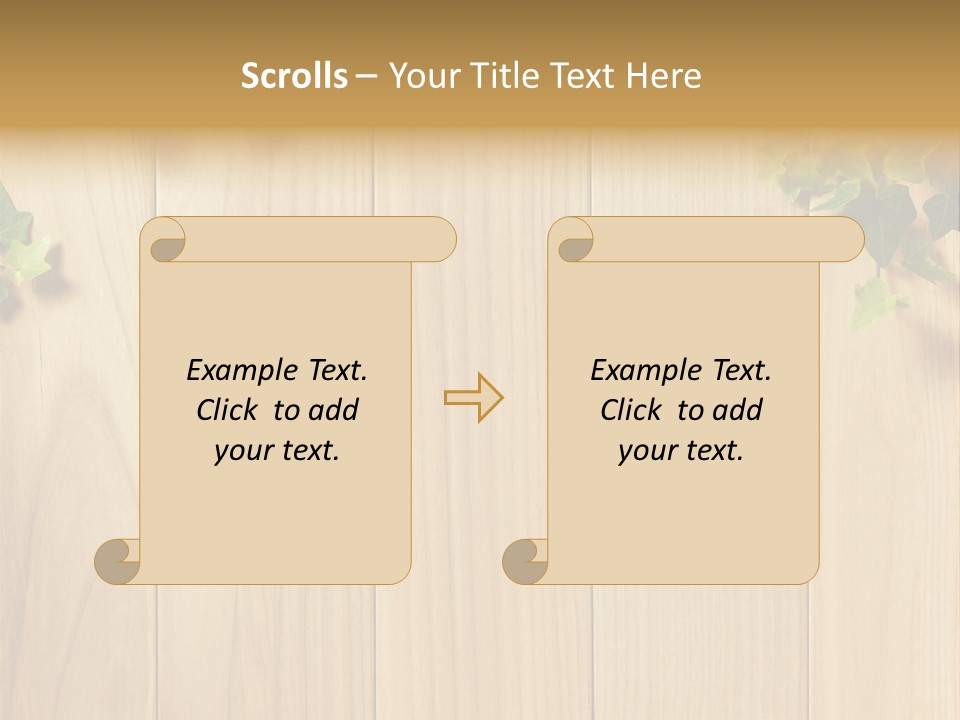 White Plant Decorative PowerPoint Template