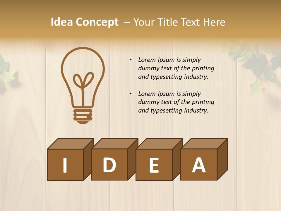 White Plant Decorative PowerPoint Template