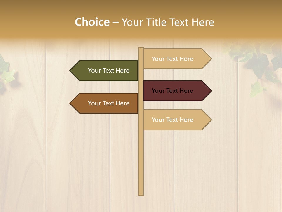 White Plant Decorative PowerPoint Template