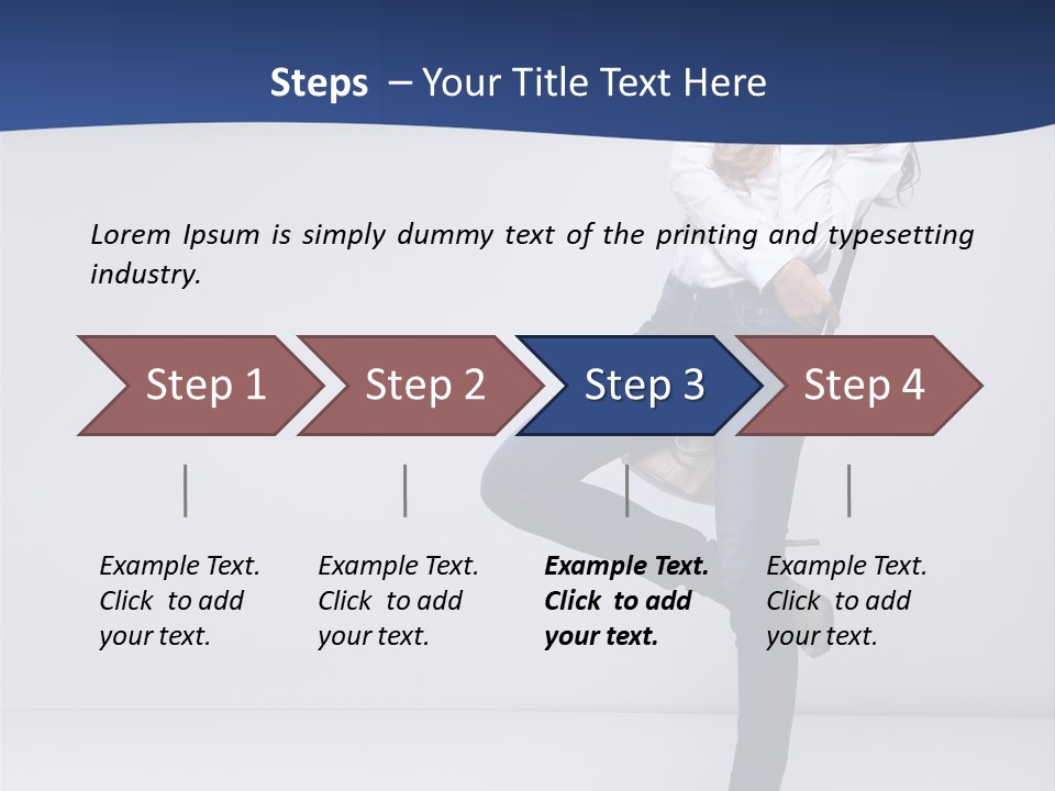 Jeans Slim Attractive PowerPoint Template