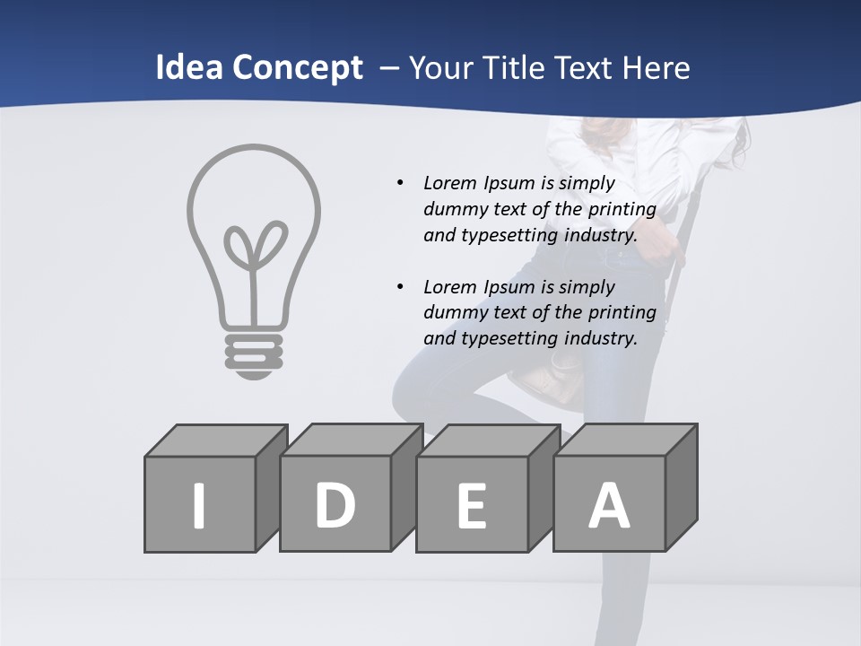 Jeans Slim Attractive PowerPoint Template