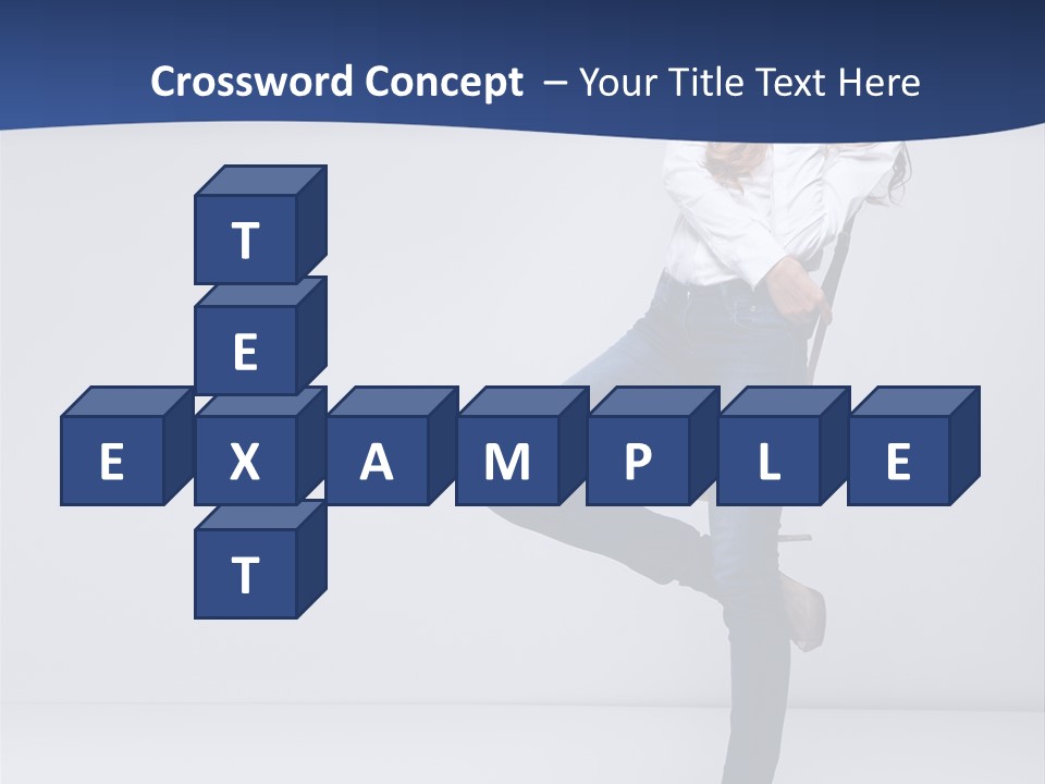 Jeans Slim Attractive PowerPoint Template